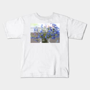 Flower Forget me not up close Kids T-Shirt